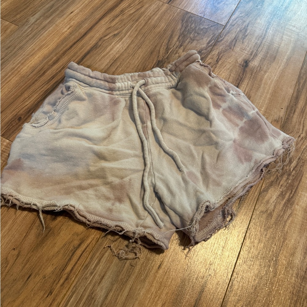 Chaser Beige Tie-Dye lounge Shorts
